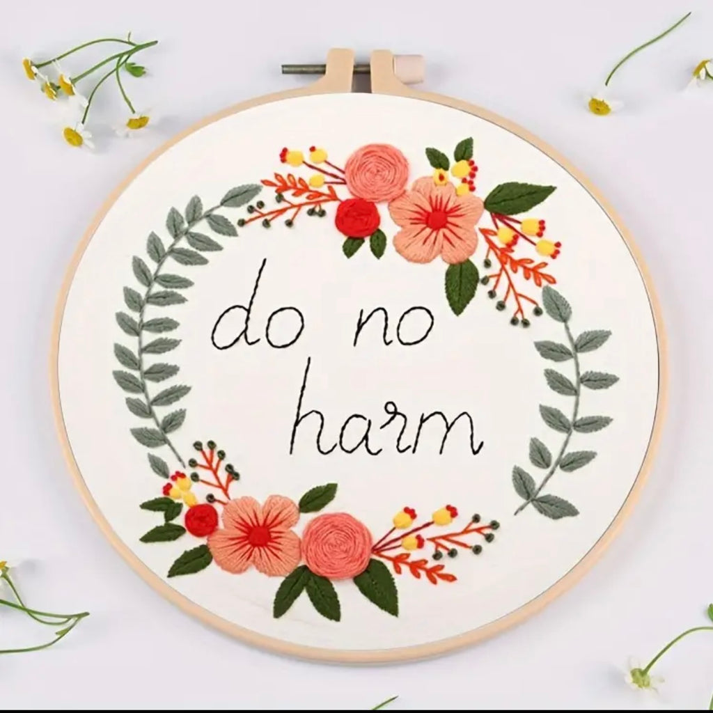 Do no harm, take no shit DIY embroidery kits - Enchantments Co.