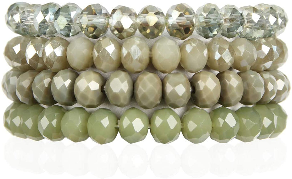 Sparkly Olive Beaded Stackable Bracelets-NicholeMadison-Nichole Madison Boutique - Morgantown, Indiana