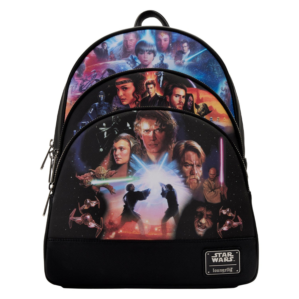 Star Wars Prequel Trilogy Triple Pocket Mini Backpack-NicholeMadison-Nichole Madison Boutique - Morgantown, Indiana