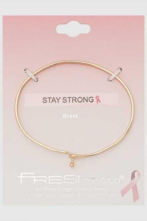 "Stay Strong" Gold Bracelet-Bracelets-NicholeMadison-Nichole Madison Boutique - Morgantown, Indiana