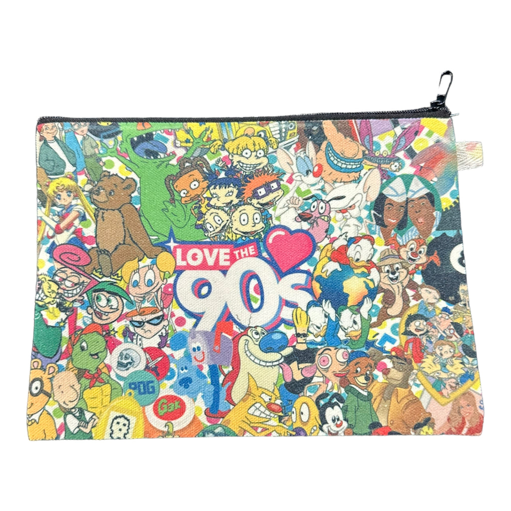 Love the 90’s canvas zipper bag - Enchantments Co.
