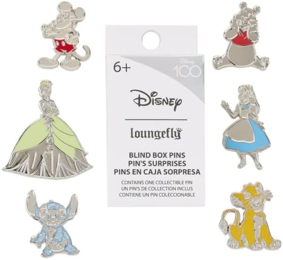 Loungefly DISNEY 100TH ANNIVERSARY PLATINUM CHARACTERS BLIND BOX PINS - Mickey Mouse - Mickey Mouse - Blind Box Enamel Pins - Cute Collectable Novelty Brooch - For Backpacks & Bags - Gift Idea - Enchantments Co.