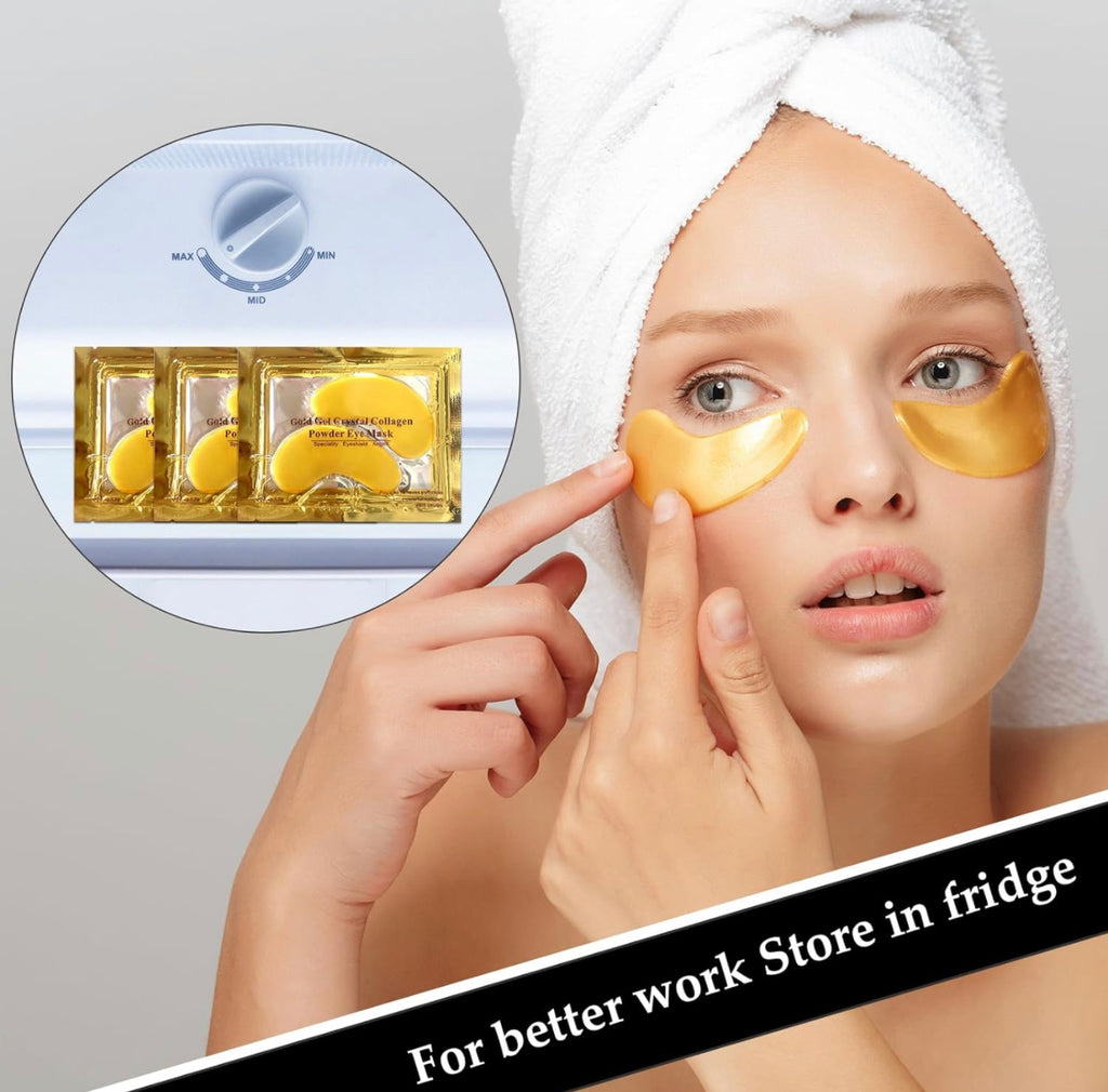 Adofect Under Eye Patch -Reduce Eye Bags -24K Gold Eye Mask Collagen Under Eye Gel Pads for Puffiness and Dark Circle, Wrinkle, Revitalize and Refresh Your Skin - Enchantments Co.