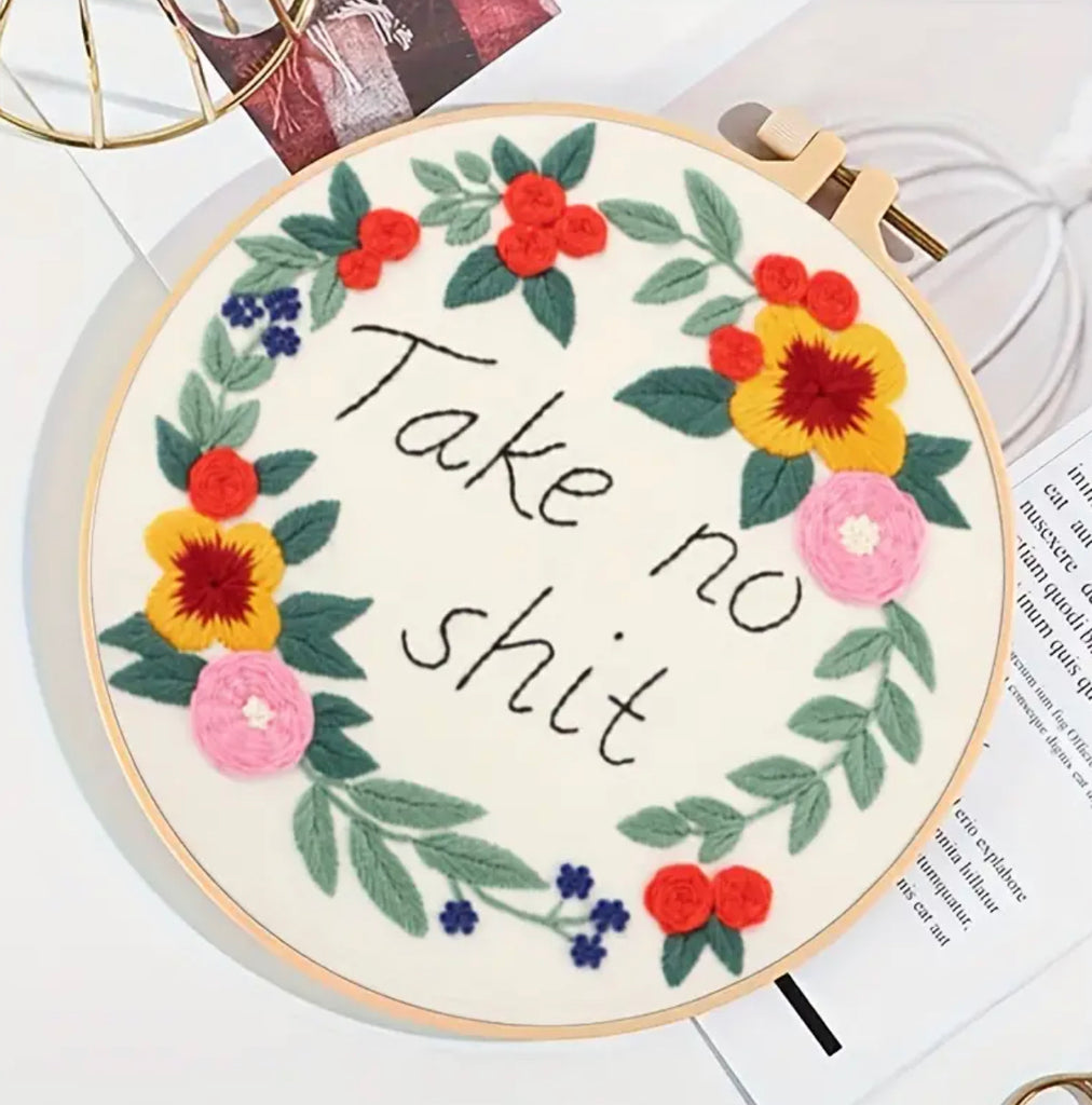 Do no harm, take no shit DIY embroidery kits - Enchantments Co.