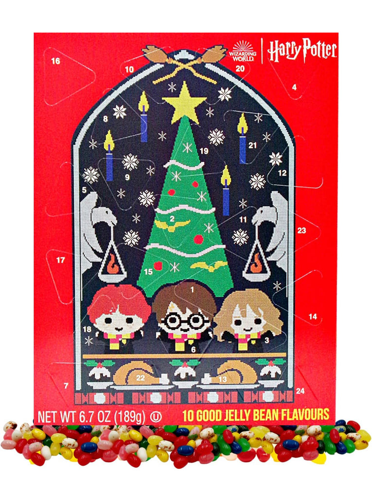 Harry Potter Jelly Belly Advent Calendar 2022, Large Countdown to Christmas Filled with Individual Packs of Assorted Jelly Beans, 14.5 Inches - Enchantments Co.