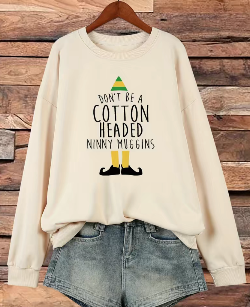 Elf Cotton Headed Ninny Muggins crew neck