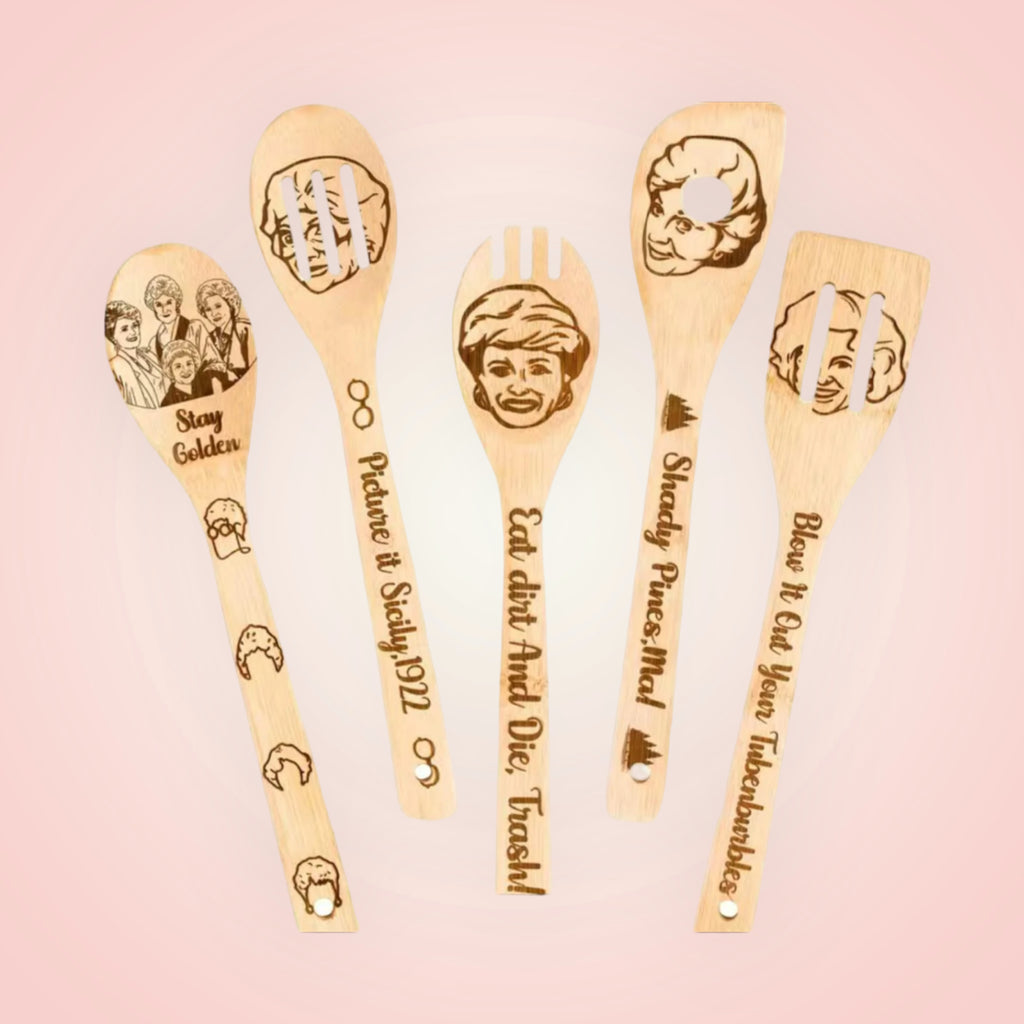 Golden Girls wooden spoon set of 5 - Enchantments Co.