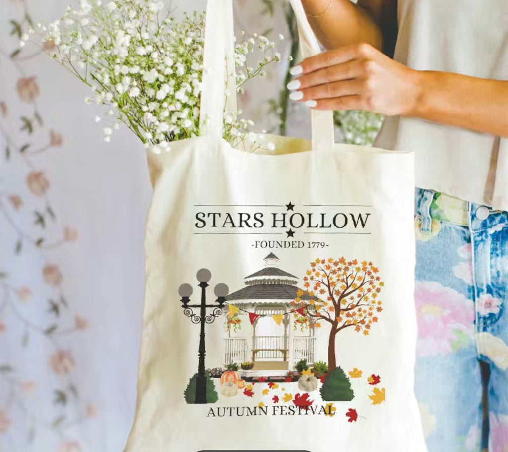 Stars hollow canvas tote bag - Enchantments Co.