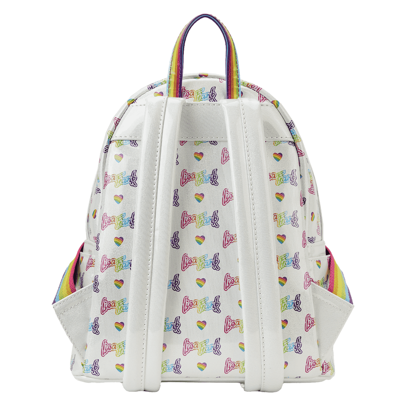 Loungefly Lisa Frank Logo Heart Detachable Rainbow Bag Mini Backpack - Enchantments Co.
