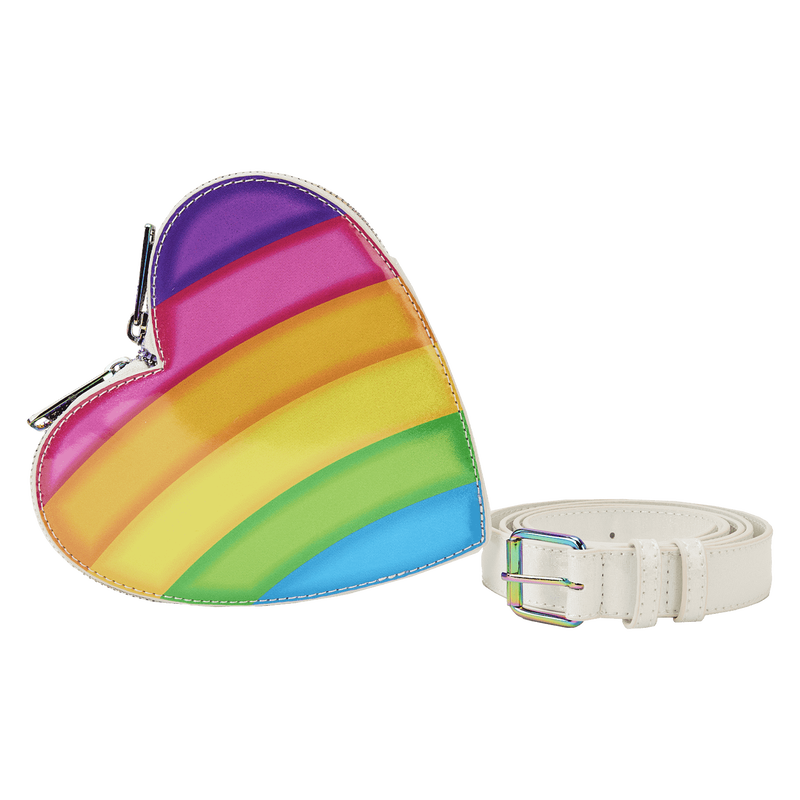 Loungefly Lisa Frank Logo Heart Detachable Rainbow Bag Mini Backpack - Enchantments Co.