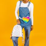 Loungefly Lisa Frank Logo Heart Detachable Rainbow Bag Mini Backpack - Enchantments Co.