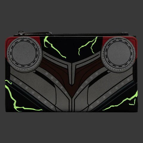 Loungefly Wallet Loungefly Marvel Thor: Love and Thunder Glow in the Dark Cosplay Flap Wallet
