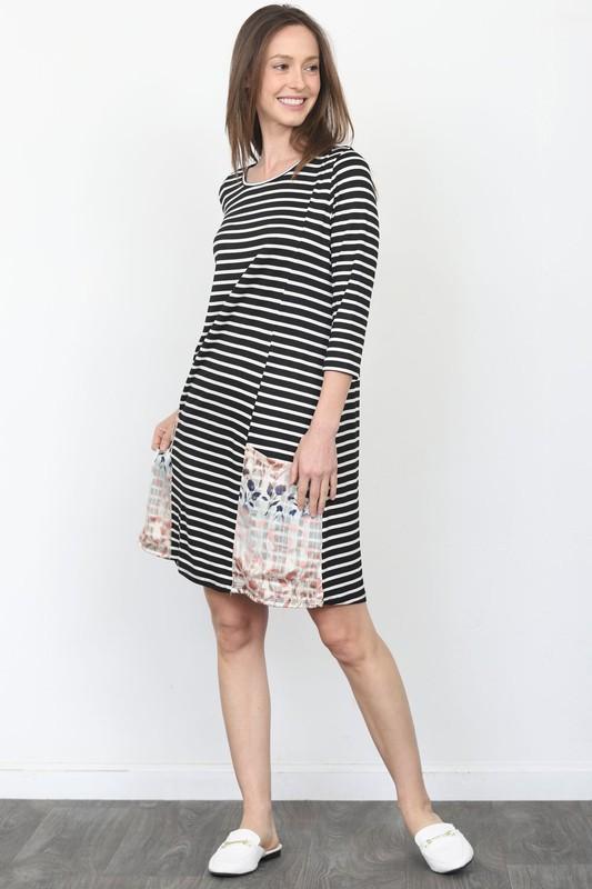 Amzie Striped Shift Dress-Dress-NicholeMadison-Nichole Madison Boutique - Morgantown, Indiana