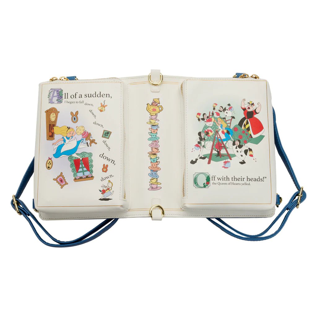 Loungefly Disney Alice In Wonderland Classic Book Convertible Backpack-Backpack-NicholeMadison-Nichole Madison Boutique - Morgantown, Indiana