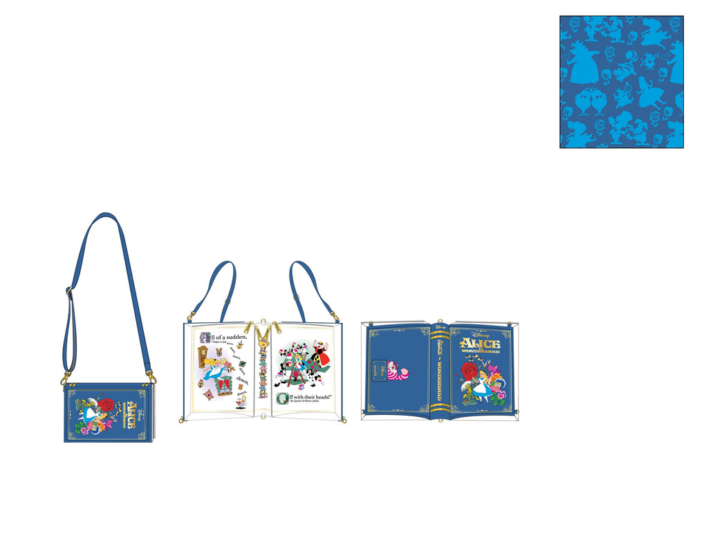 Loungefly Disney Alice In Wonderland Classic Book Convertible Backpack-Backpack-NicholeMadison-Nichole Madison Boutique - Morgantown, Indiana