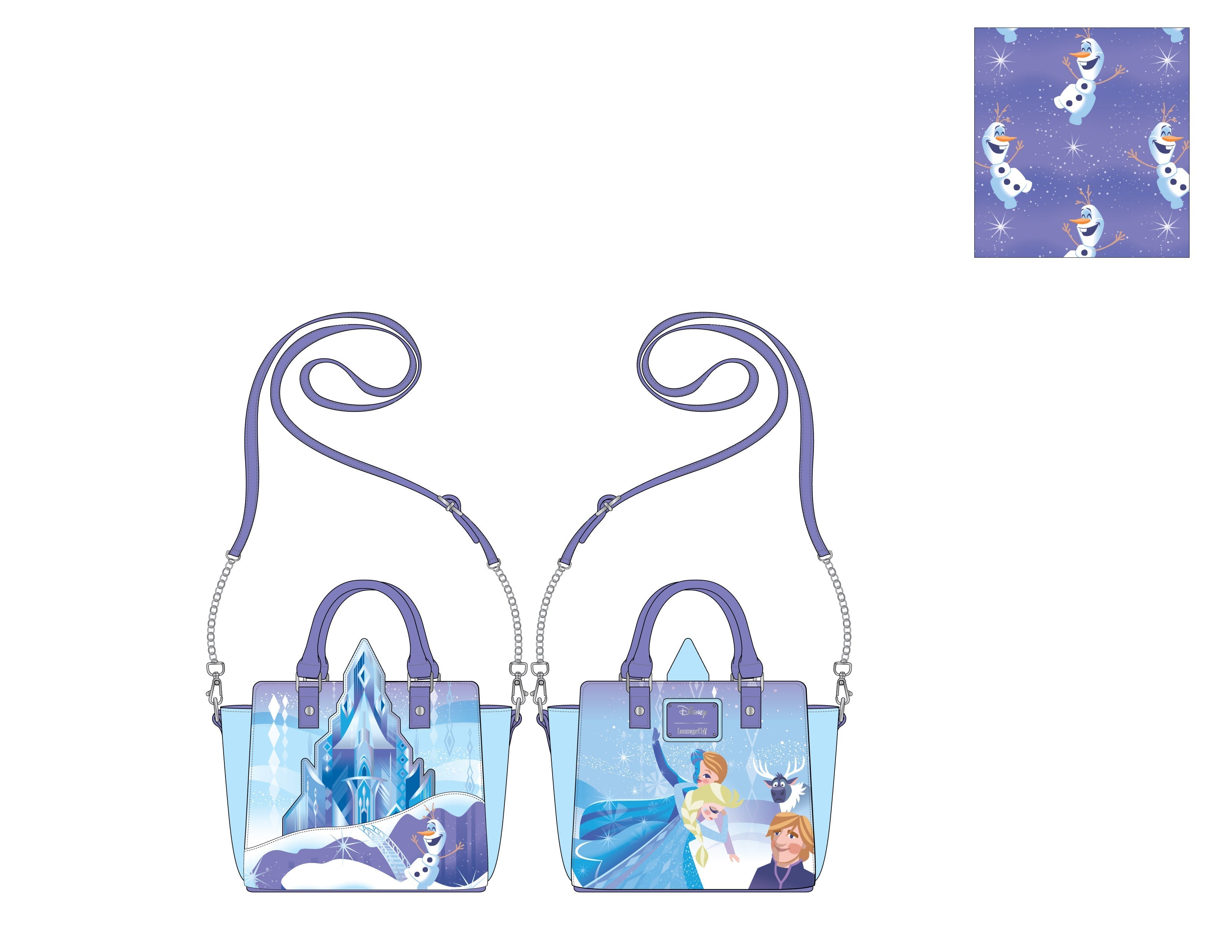LOUNGEFLY DISNEY FROZEN Elsa Princess Castle Crossbody Bag Purse Handbag  New NWT £59.10 - PicClick UK