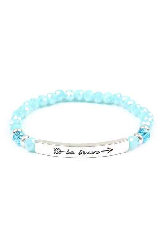 "Be Brave" Beaded Bracelet-Bracelets-NicholeMadison-Nichole Madison Boutique - Morgantown, Indiana