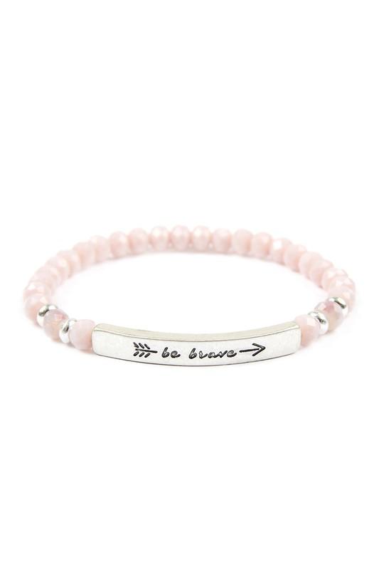 "Be Brave" Beaded Bracelet-Bracelets-NicholeMadison-Nichole Madison Boutique - Morgantown, Indiana