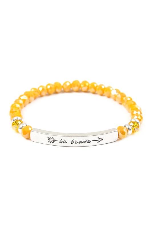 "Be Brave" Beaded Bracelet-Bracelets-NicholeMadison-Nichole Madison Boutique - Morgantown, Indiana