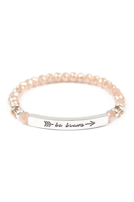 "Be Brave" Beaded Bracelet-Bracelets-NicholeMadison-Nichole Madison Boutique - Morgantown, Indiana