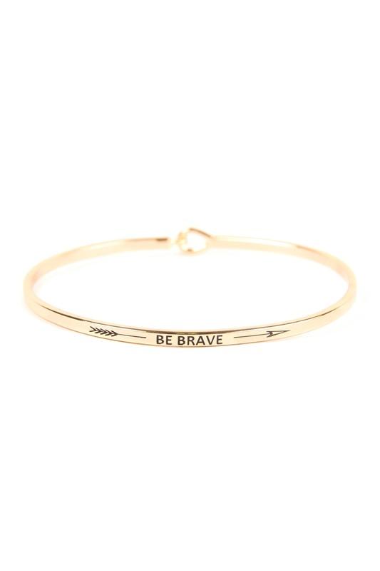 "Be Brave" Hinge Cuff Bracelet-Bracelets-NicholeMadison-Nichole Madison Boutique - Morgantown, Indiana