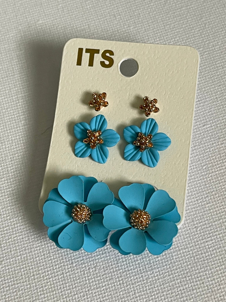 Maylee 3 piece Blooming Flower Earrings-Earrings-NicholeMadison-Nichole Madison Boutique - Morgantown, Indiana