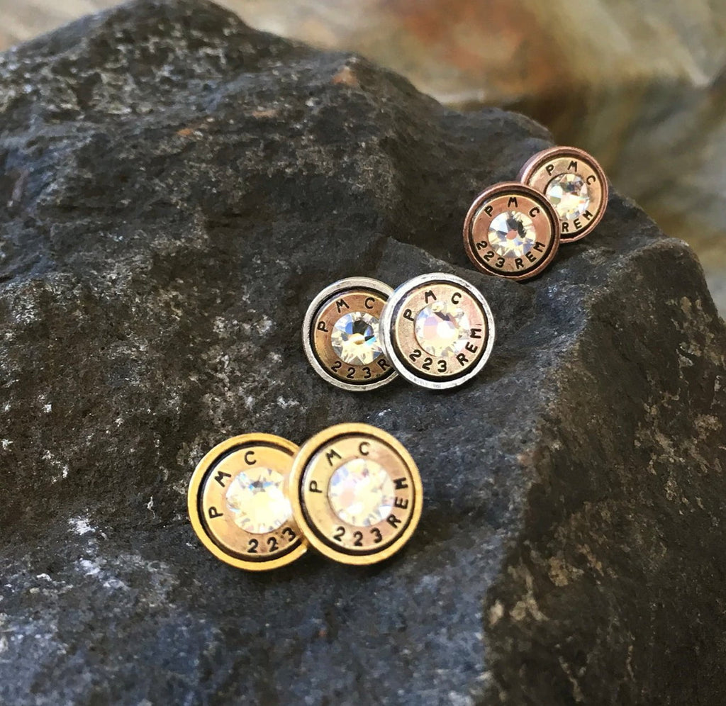 Bullet Stud Earrings-silver, copper, gold-Earrings-NicholeMadison-Nichole Madison Boutique - Morgantown, Indiana