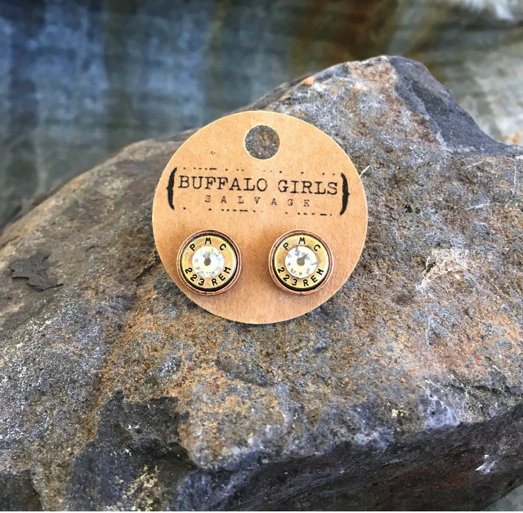 Bullet Stud Earrings-silver, copper, gold-Earrings-NicholeMadison-Nichole Madison Boutique - Morgantown, Indiana
