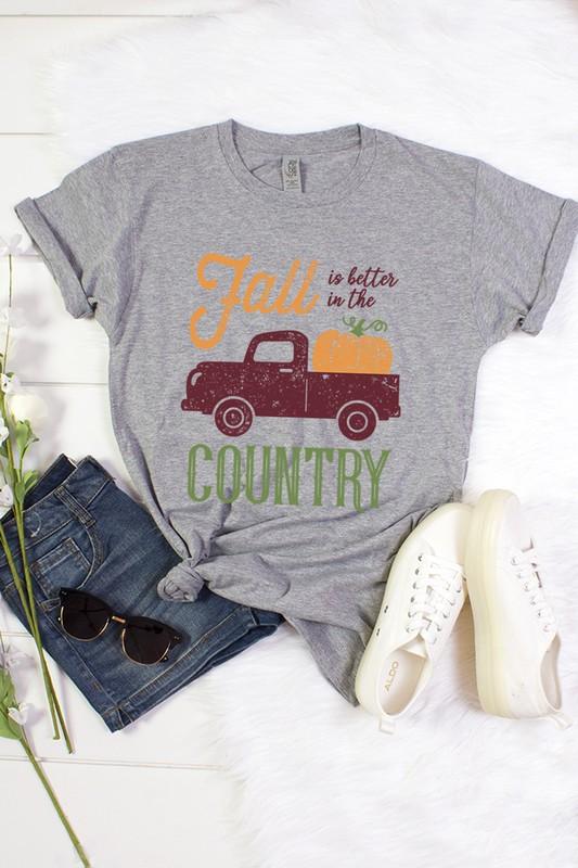 Fall is Better in the Country Tee-Graphic Tee-NicholeMadison-Nichole Madison Boutique - Morgantown, Indiana
