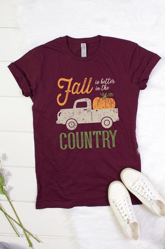 Fall is Better in the Country Tee-Graphic Tee-NicholeMadison-Nichole Madison Boutique - Morgantown, Indiana