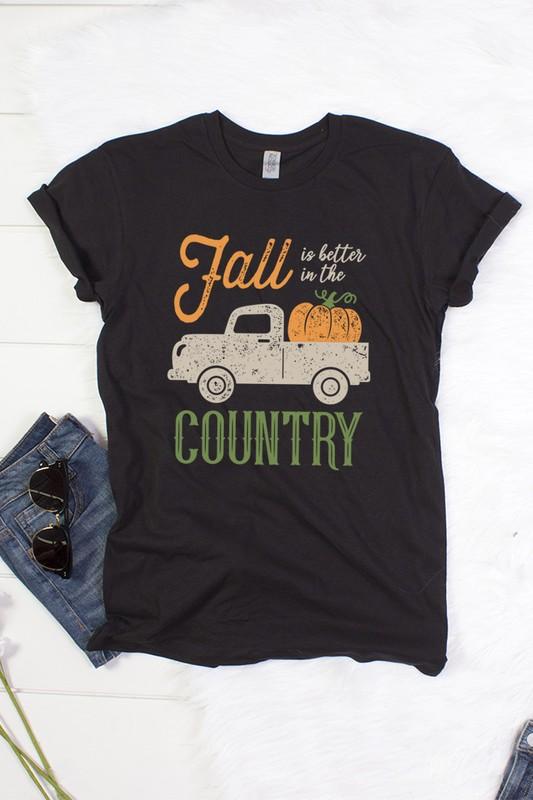 Fall is Better in the Country Tee-Graphic Tee-NicholeMadison-Nichole Madison Boutique - Morgantown, Indiana