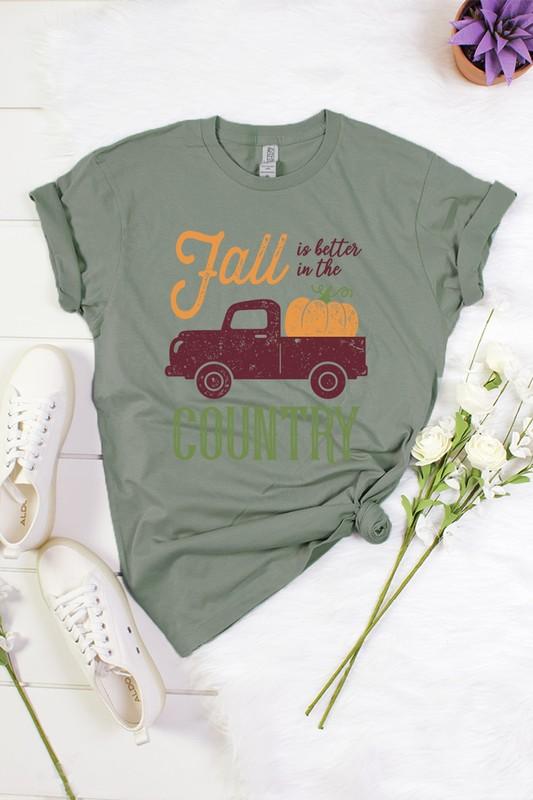 Fall is Better in the Country Tee-Graphic Tee-NicholeMadison-Nichole Madison Boutique - Morgantown, Indiana