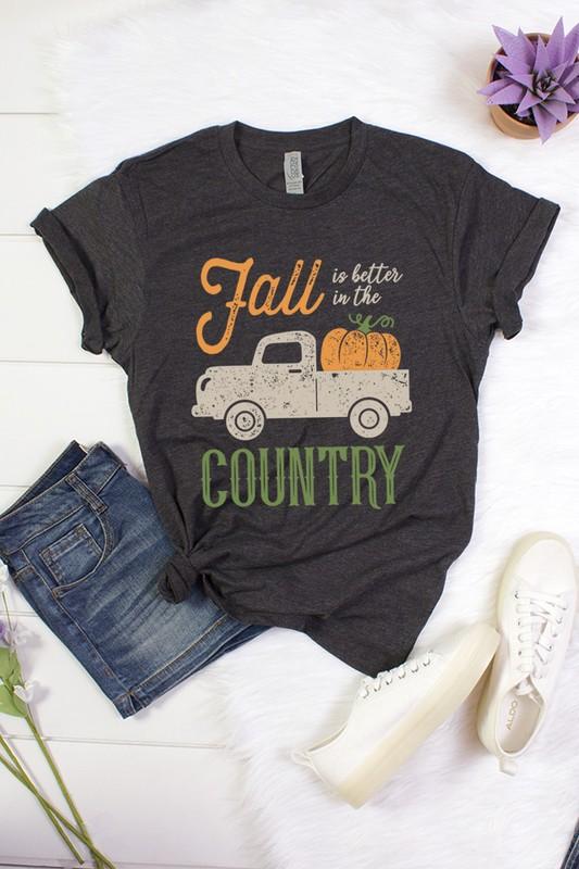 Fall is Better in the Country Tee-Graphic Tee-NicholeMadison-Nichole Madison Boutique - Morgantown, Indiana