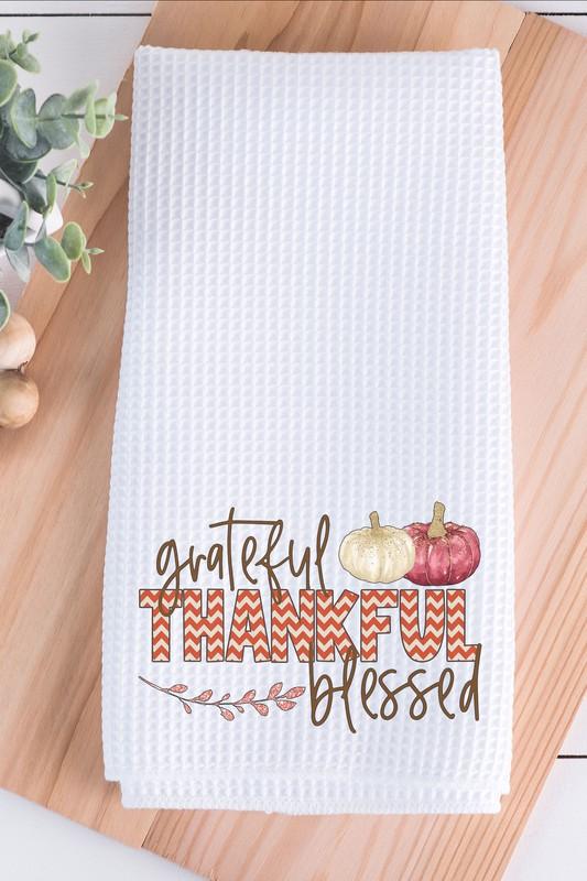 Grateful, Thankful, Blessed Hand Towel-Home-NicholeMadison-Nichole Madison Boutique - Morgantown, Indiana
