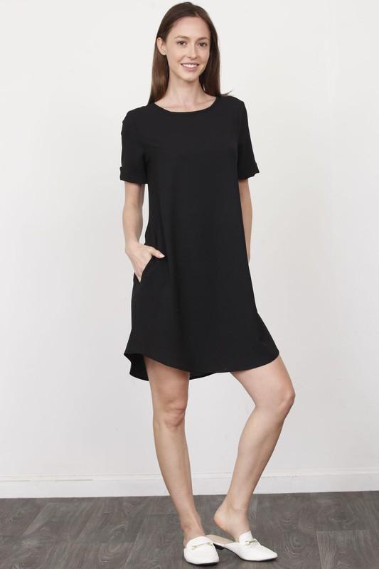 Haley Black Shift Dress-Dress-NicholeMadison-Nichole Madison Boutique - Morgantown, Indiana