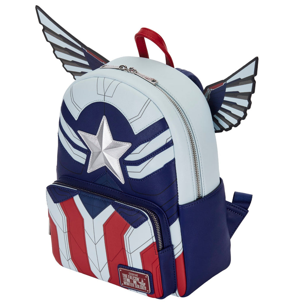 Loungefly Marvel Falcon Captain America Cosplay Mini Backpack-Backpack-NicholeMadison-Nichole Madison Boutique - Morgantown, Indiana