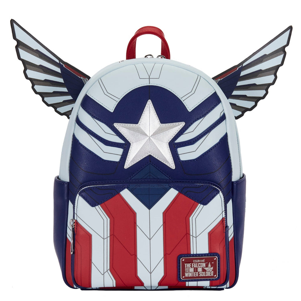 Loungefly Marvel Falcon Captain America Cosplay Mini Backpack-Backpack-NicholeMadison-Nichole Madison Boutique - Morgantown, Indiana
