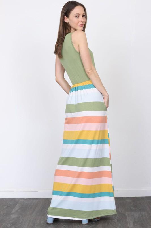 Hanna Sage Spring Maxi Dress-Dress-NicholeMadison-Nichole Madison Boutique - Morgantown, Indiana