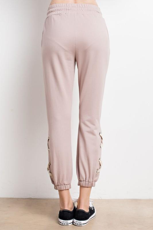 Joggers with lace up ankle-NicholeMadison-Nichole Madison Boutique - Morgantown, Indiana