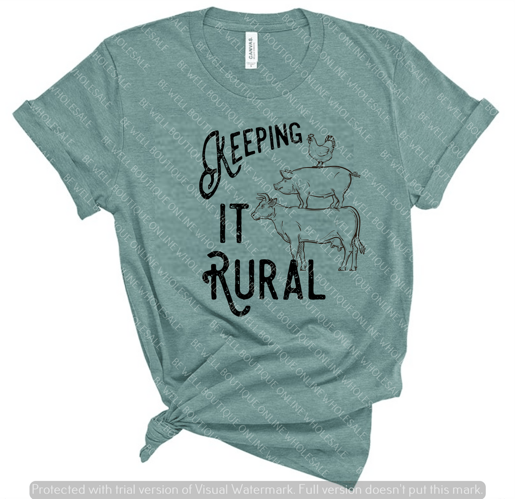 Keeping It Rural Graphic Tee-Graphic Tee-NicholeMadison-Nichole Madison Boutique - Morgantown, Indiana