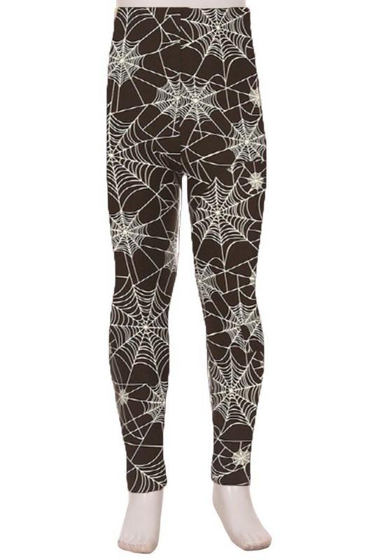 Kids Spiderweb Black Leggings-Kids-NicholeMadison-Nichole Madison Boutique - Morgantown, Indiana