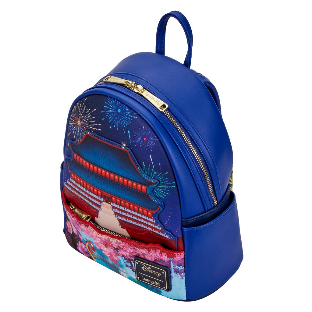 Loungefly Disney Mulan Castle Light Up Mini Backpack-Backpack-NicholeMadison-Nichole Madison Boutique - Morgantown, Indiana
