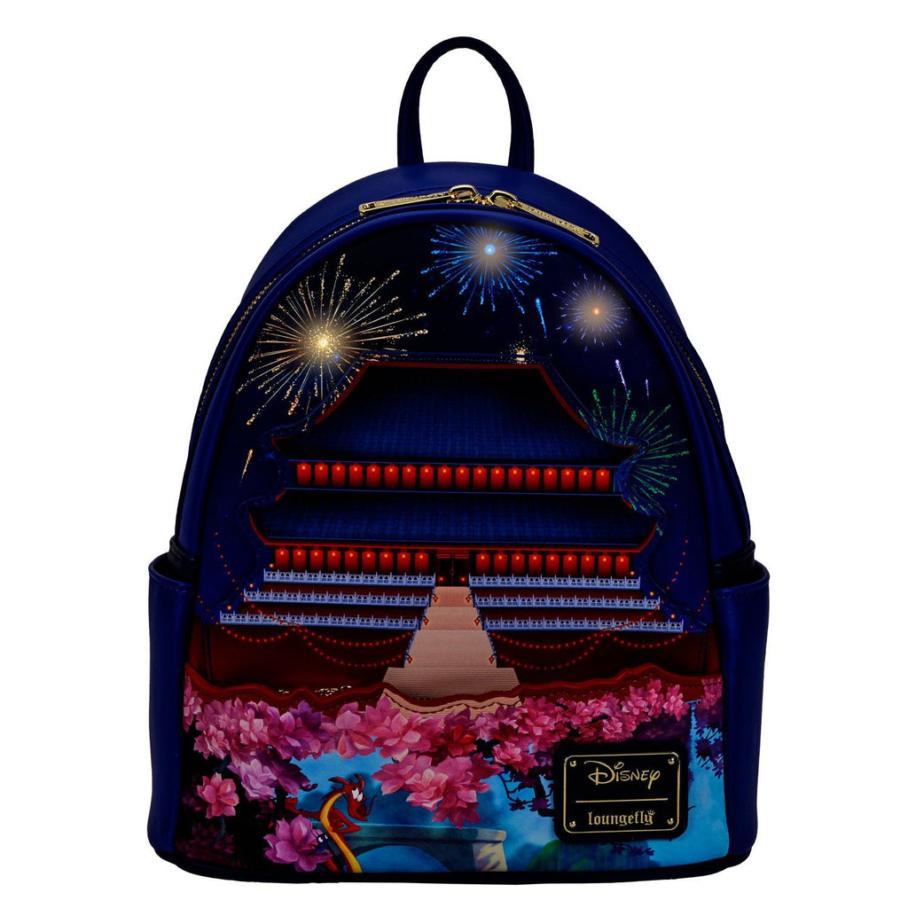 Loungefly Disney Mulan Castle Light Up Mini Backpack-Backpack-NicholeMadison-Nichole Madison Boutique - Morgantown, Indiana