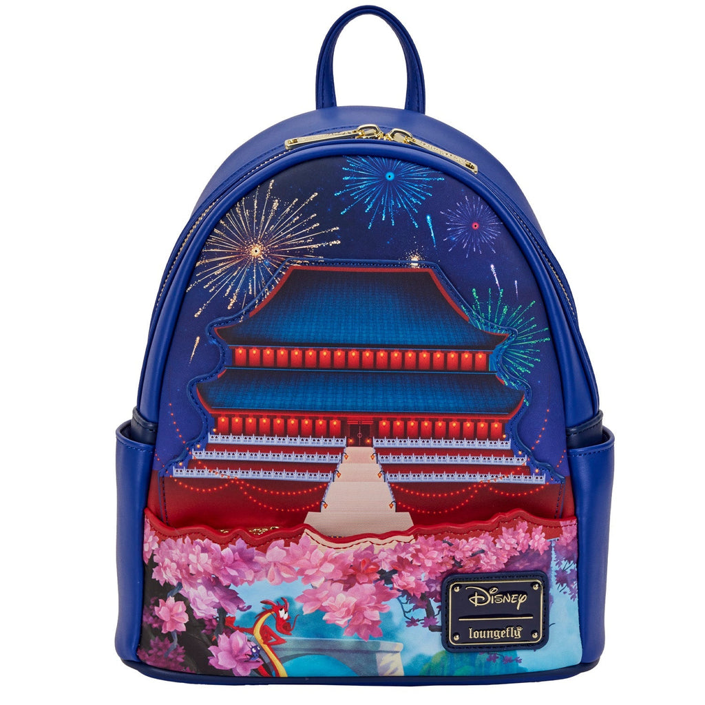 Loungefly Disney Mulan Castle Light Up Mini Backpack-Backpack-NicholeMadison-Nichole Madison Boutique - Morgantown, Indiana