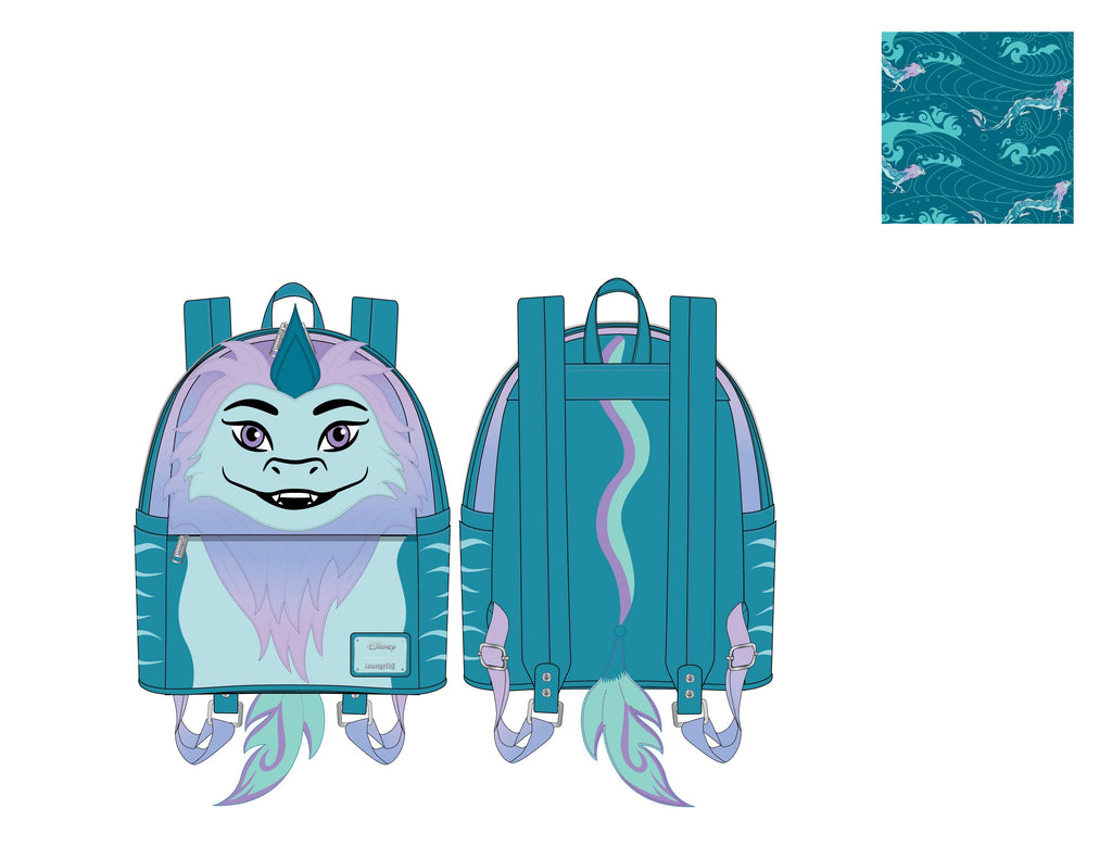 Loungefly DISNEY RAYA AND THE LAST DRAGON SISU MINI Backpack-Backpack-NicholeMadison-Nichole Madison Boutique - Morgantown, Indiana