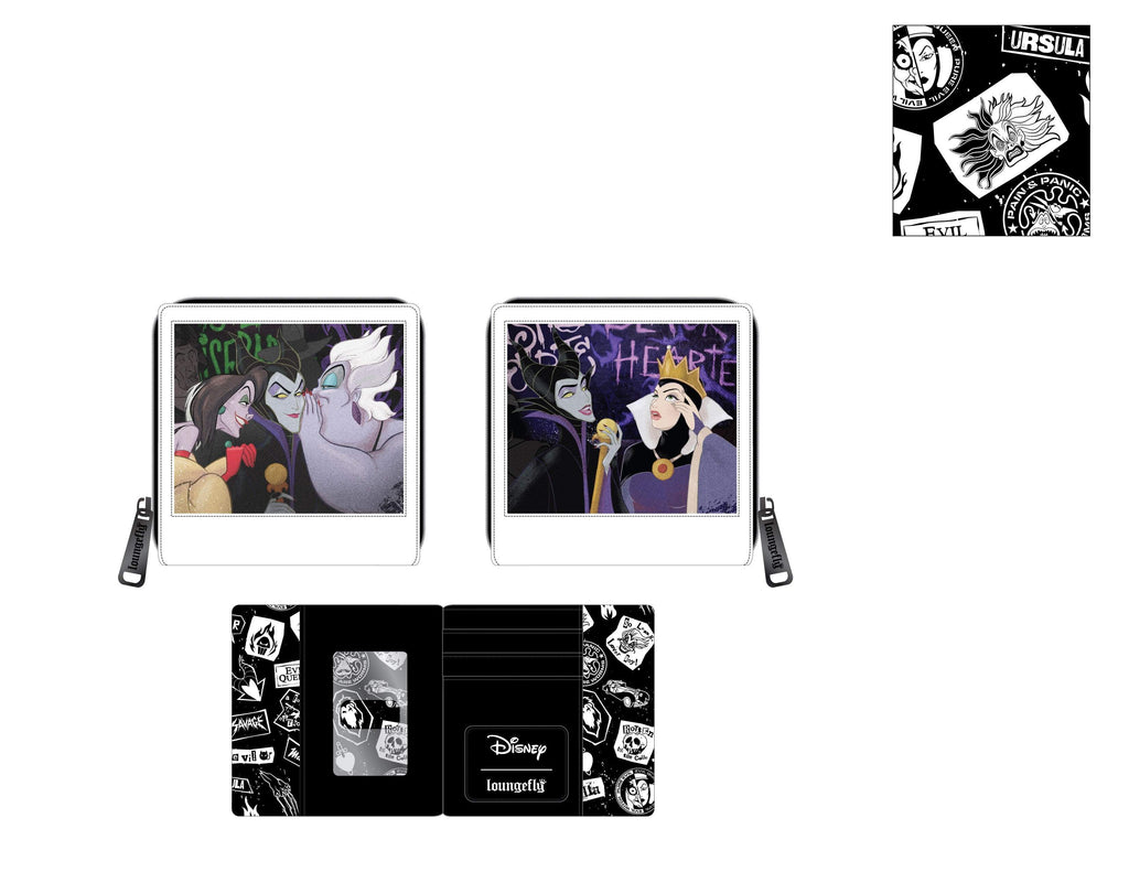 Loungefly Disney Villains Club Polaroid Zip Wallet-Wallet-NicholeMadison-Nichole Madison Boutique - Morgantown, Indiana
