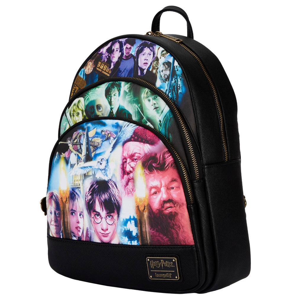 Loungefly Harry Potter Trilogy Triple Pocket Mini Backpack-March-Backpack-NicholeMadison-Nichole Madison Boutique - Morgantown, Indiana