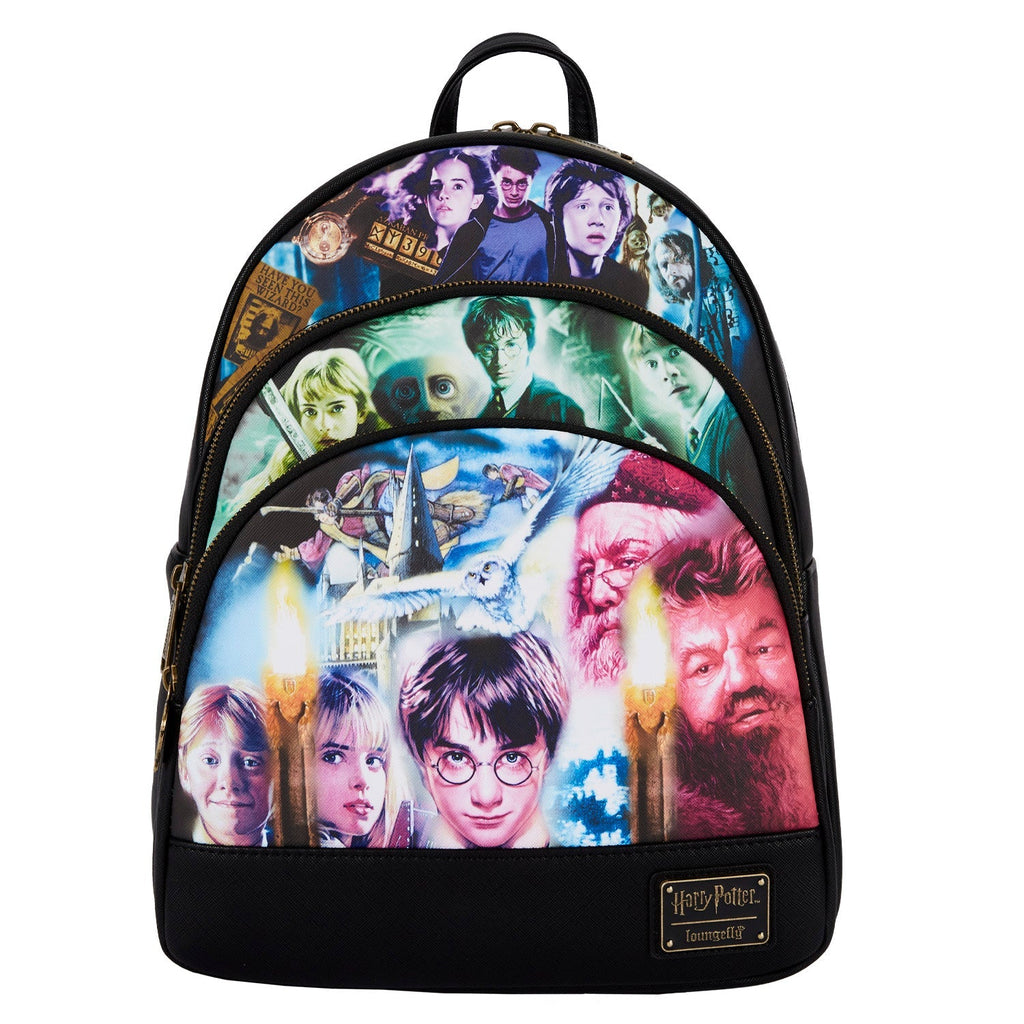 Loungefly Harry Potter Trilogy Triple Pocket Mini Backpack-March-Backpack-NicholeMadison-Nichole Madison Boutique - Morgantown, Indiana