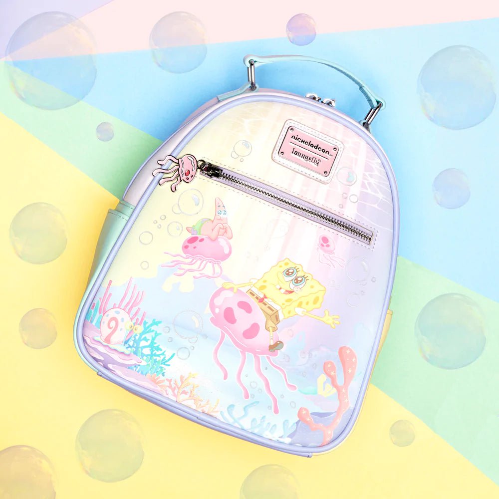 Loungefly Spongebob Pastel Jellyfishing Mini Backpack-Backpack-NicholeMadison-Nichole Madison Boutique - Morgantown, Indiana