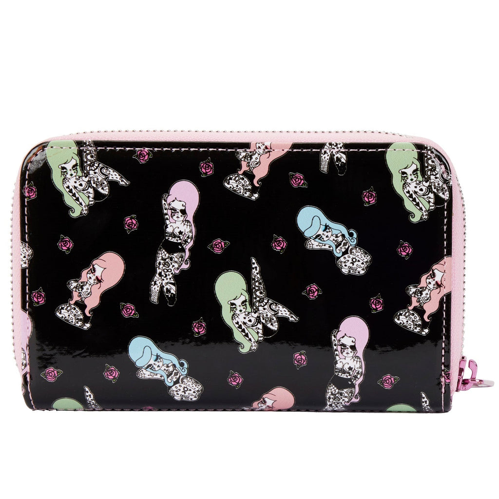Loungefly Valfre Tattoo AOP Zip Around Wallet-March-Wallet-NicholeMadison-Nichole Madison Boutique - Morgantown, Indiana